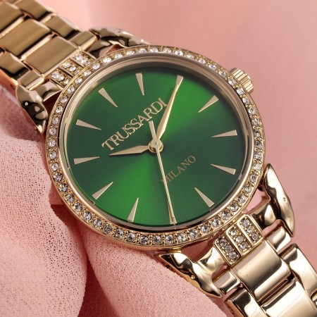 Trussardi orologio Donna Oro Giallo T-Original R2453142502 Verde