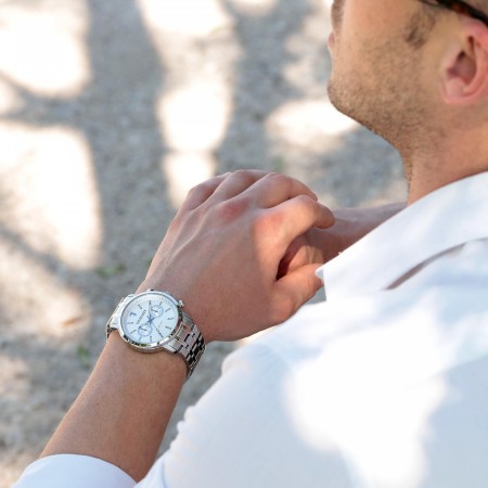 Trussardi orologio Uomo Acciaio Quadrante Bianco T-Couple R2453147004
