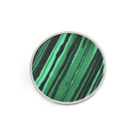 PIASTRINA MARLU' 33PI0013-V Per anello tondo Changy con PIETRA malachite verde