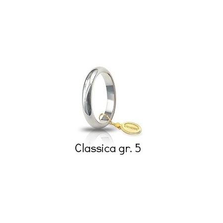 Fede Classica 5 gr in Oro Bianco Unoaerre
